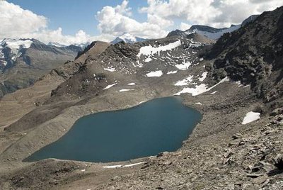 Ancien Glacier du Fond et son lac de fonte, Bonneval sur Arc.