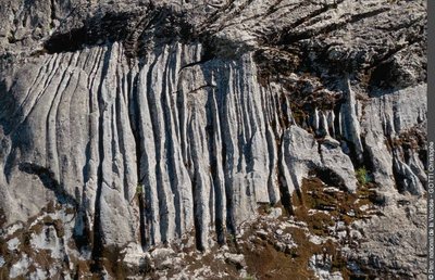 Lapiaz (formation rocheuse karstique) en amont du Pas de l'Âne.