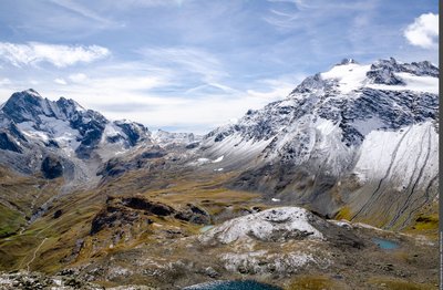 Le Col de Chavière depuis les Eaux Noires