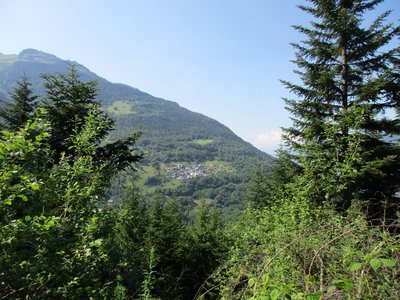 Vue sur Bonneval l'Eglise depuis le sentier